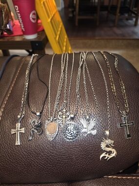 Multiple Metal Pendant Necklaces